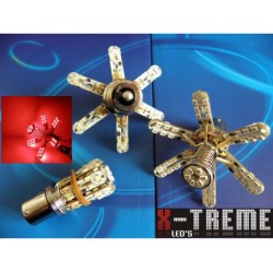 Ba15s / P21W 60 x HP SMD LED CZERWONA MOC UMBRELLA
